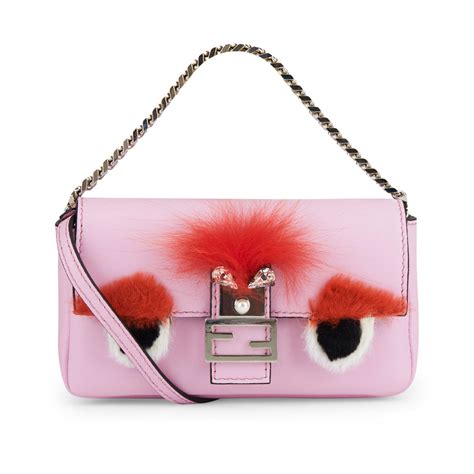 fendi micro monster baguette pink|Fendi handbags.